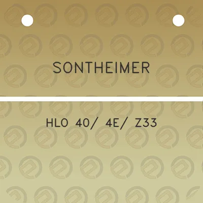 sontheimer-hlo-40-4e-z33