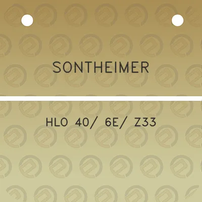 sontheimer-hlo-40-6e-z33