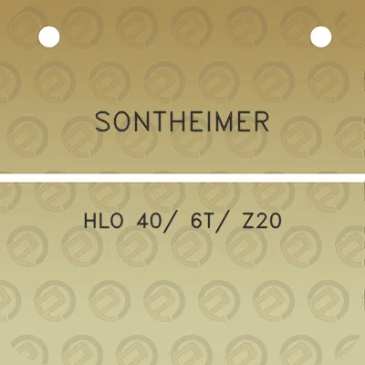 sontheimer-hlo-40-6t-z20