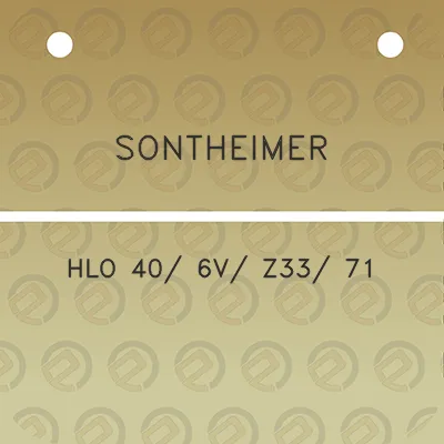 sontheimer-hlo-40-6v-z33-71