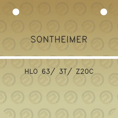 sontheimer-hlo-63-3t-z20c