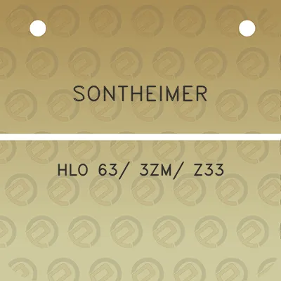 sontheimer-hlo-63-3zm-z33