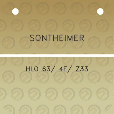 sontheimer-hlo-63-4e-z33