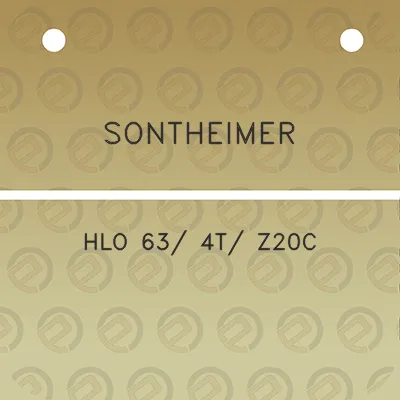 sontheimer-hlo-63-4t-z20c