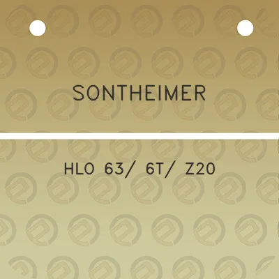 sontheimer-hlo-63-6t-z20