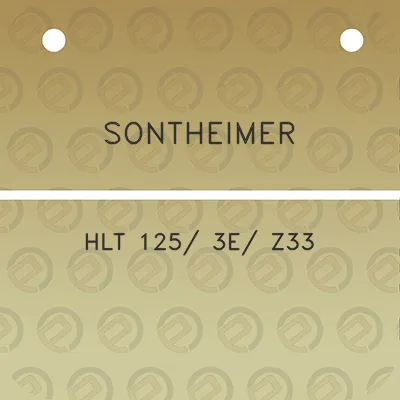 sontheimer-hlt-125-3e-z33