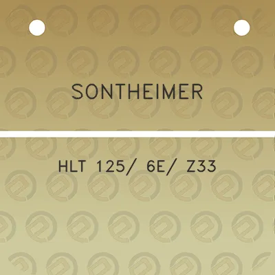 sontheimer-hlt-125-6e-z33