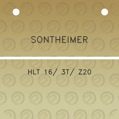 sontheimer-hlt-16-3t-z20