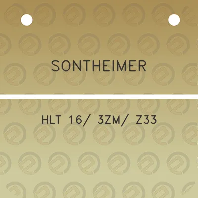 sontheimer-hlt-16-3zm-z33