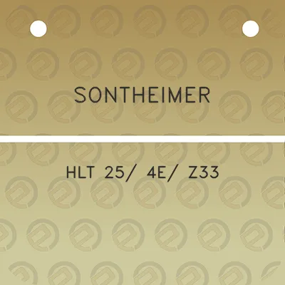 sontheimer-hlt-25-4e-z33