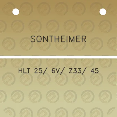 sontheimer-hlt-25-6v-z33-45