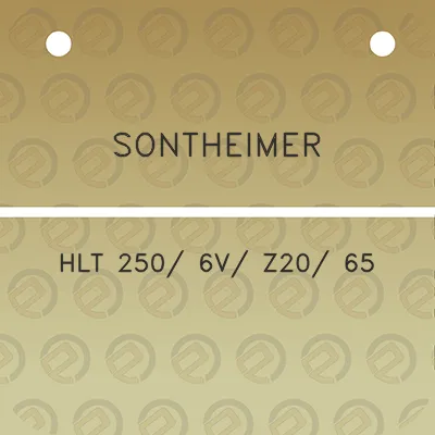 sontheimer-hlt-250-6v-z20-65