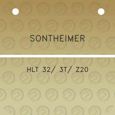 sontheimer-hlt-32-3t-z20