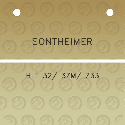 sontheimer-hlt-32-3zm-z33