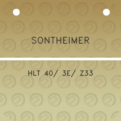 sontheimer-hlt-40-3e-z33