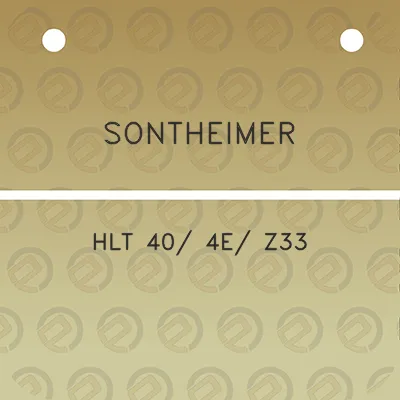 sontheimer-hlt-40-4e-z33