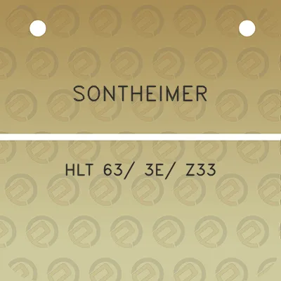 sontheimer-hlt-63-3e-z33