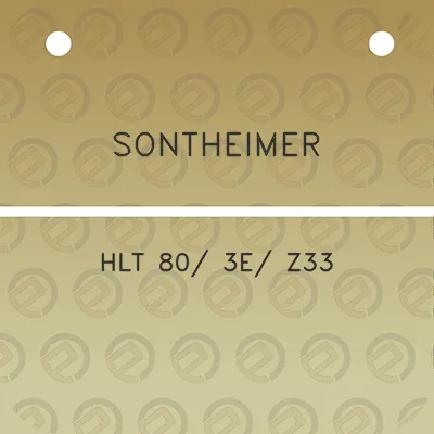 sontheimer-hlt-80-3e-z33