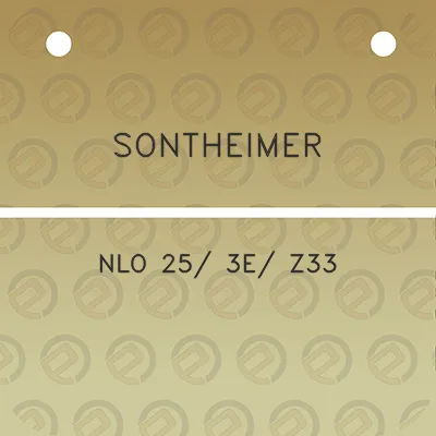 sontheimer-nlo-25-3e-z33