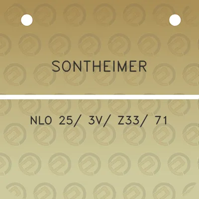 sontheimer-nlo-25-3v-z33-71