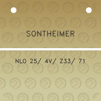 sontheimer-nlo-25-4v-z33-71