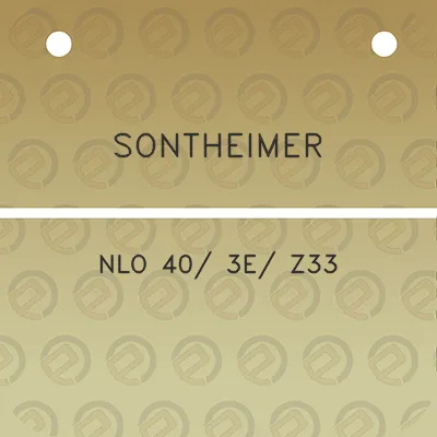 sontheimer-nlo-40-3e-z33