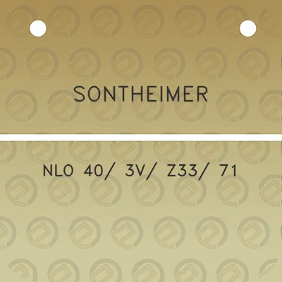 sontheimer-nlo-40-3v-z33-71