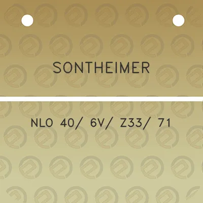 sontheimer-nlo-40-6v-z33-71