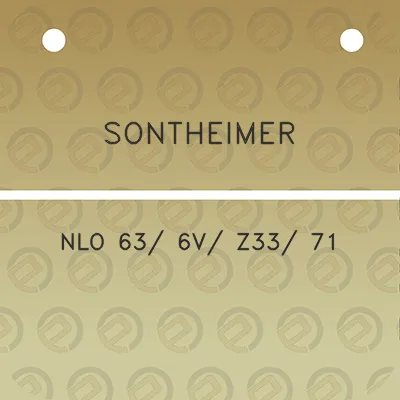 sontheimer-nlo-63-6v-z33-71