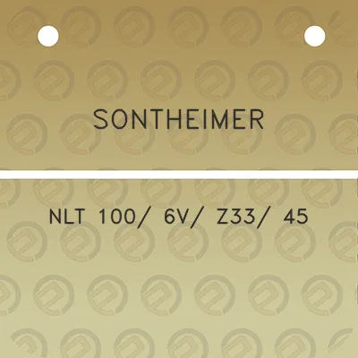 sontheimer-nlt-100-6v-z33-45