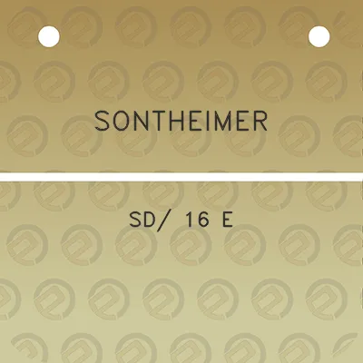 sontheimer-sd-16-e