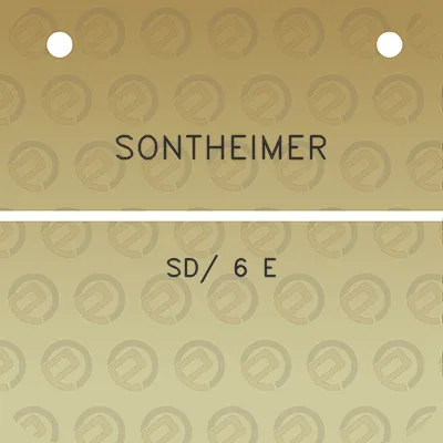 sontheimer-sd-6-e