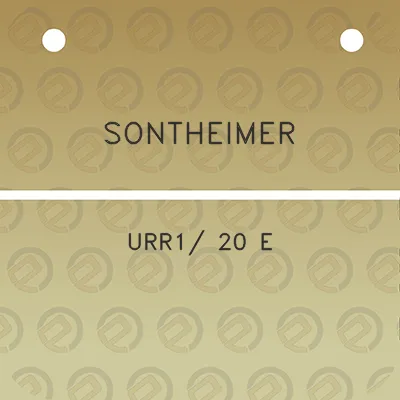 sontheimer-urr1-20-e