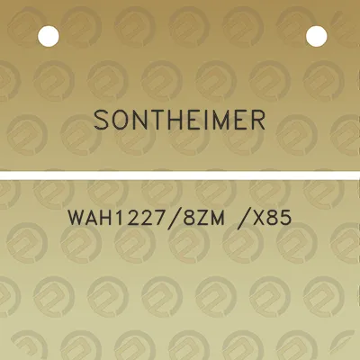 sontheimer-wah12278zm-x85