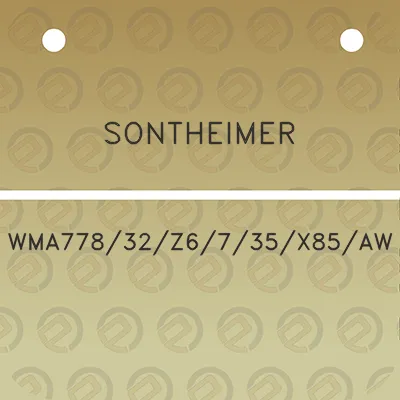 sontheimer-wma77832z6735x85aw