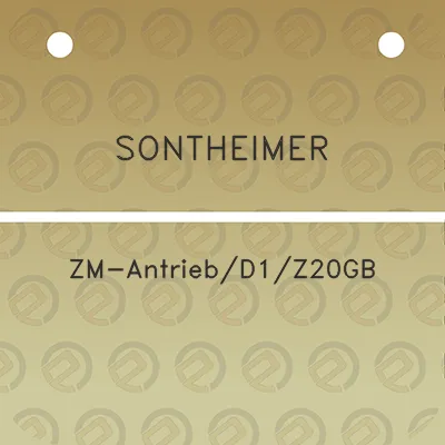 sontheimer-zm-antriebd1z20gb