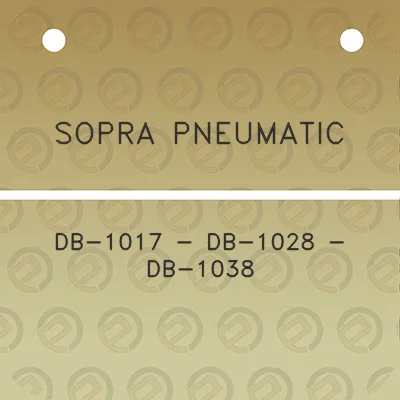 sopra-pneumatic-db-1017-db-1028-db-1038