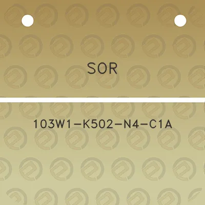 sor-103w1-k502-n4-c1a