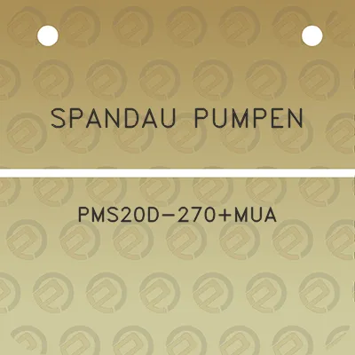 spandau-pumpen-pms20d-270mua