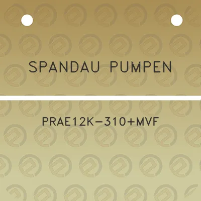 spandau-pumpen-prae12k-310mvf