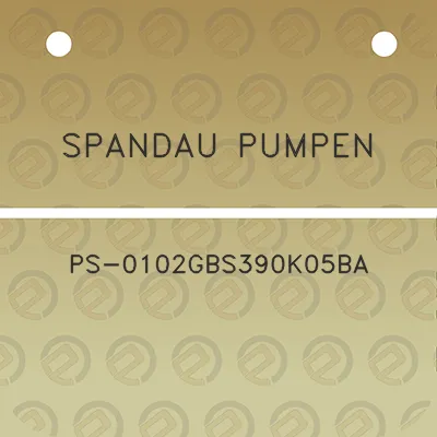 spandau-pumpen-ps-0102gbs390k05ba