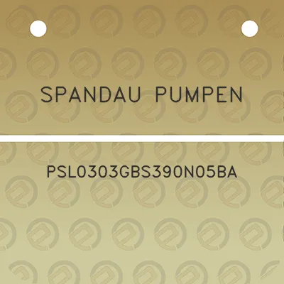 spandau-pumpen-psl0303gbs390n05ba