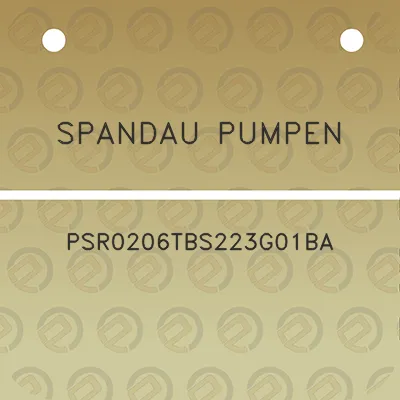 spandau-pumpen-psr0206tbs223g01ba