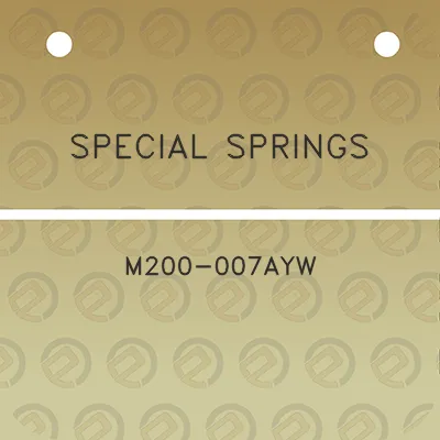 special-springs-m200-007ayw