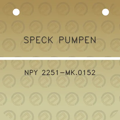 speck-pumpen-npy-2251-mk0152