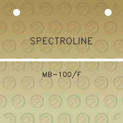 spectroline-mb-100f