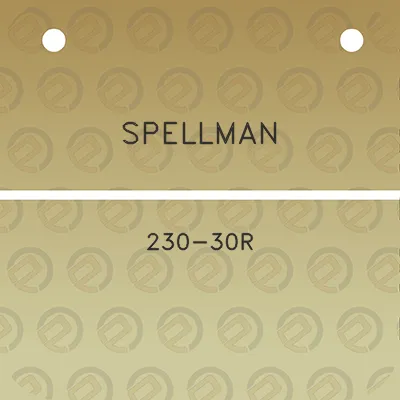 spellman-230-30r