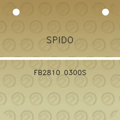 spido-fb2810-0300s