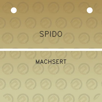 spido-machsert