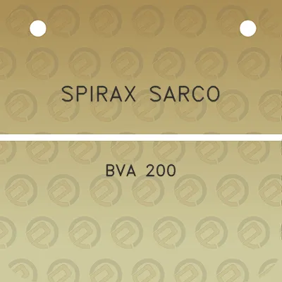 spirax-sarco-bva-200